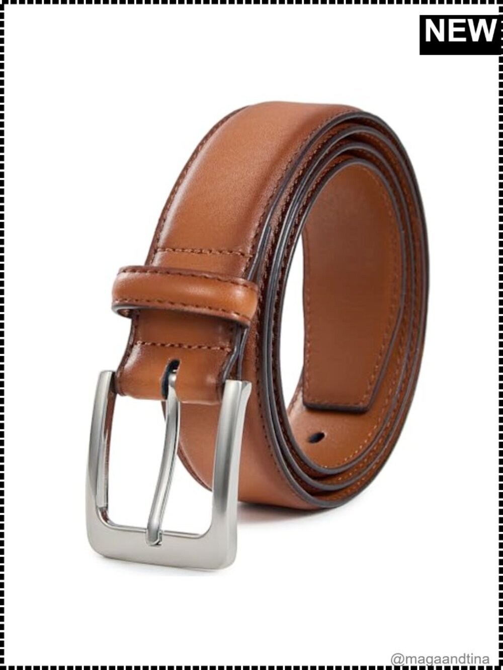 Genuine Leather Dress Belt Handmade Classic Everyday Formal Casual